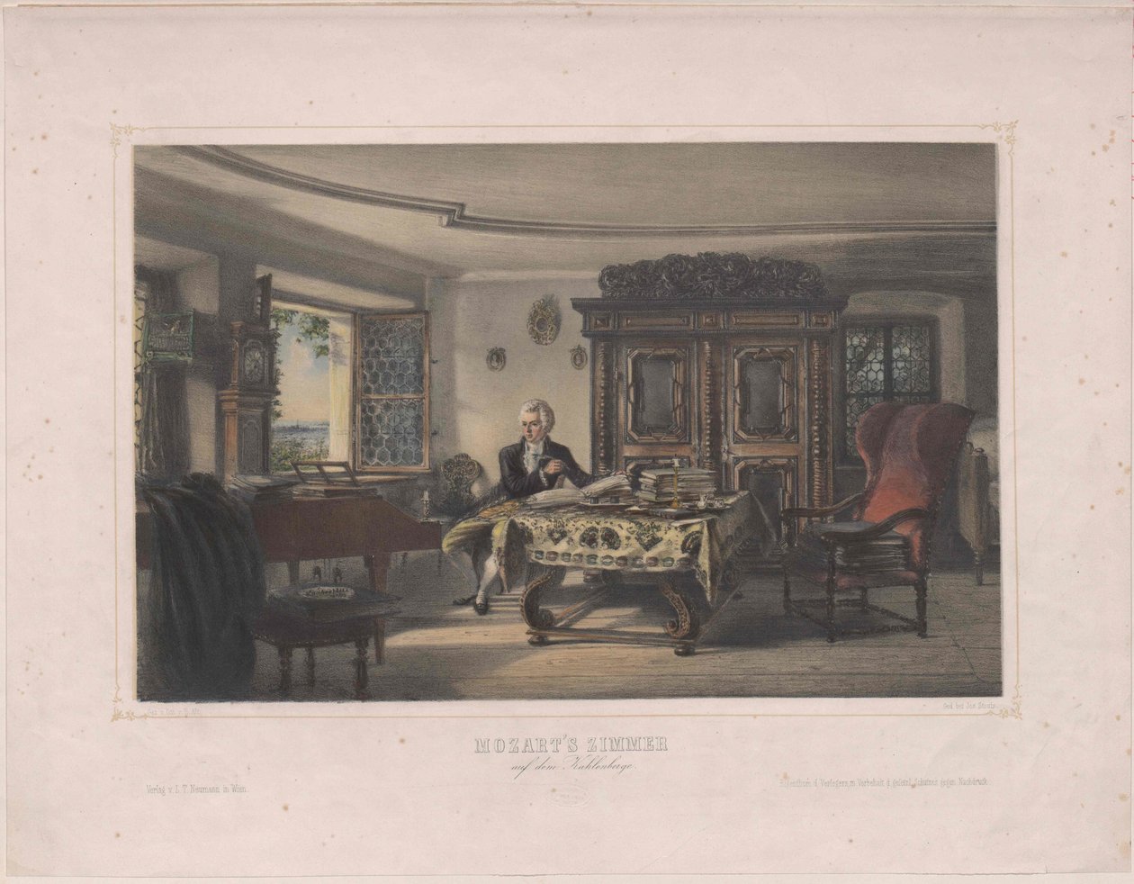 Mozart a compor de Artist Unknown