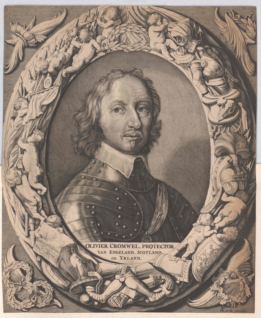 Oliver Cromwell (impressão) de Artist Unknown