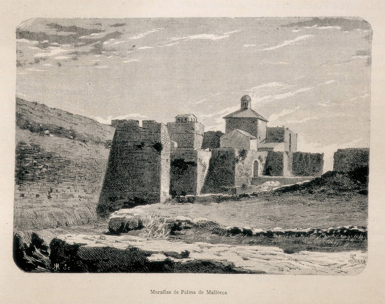 Palma de Maiorca. Muros (gravura) de Artist Unknown