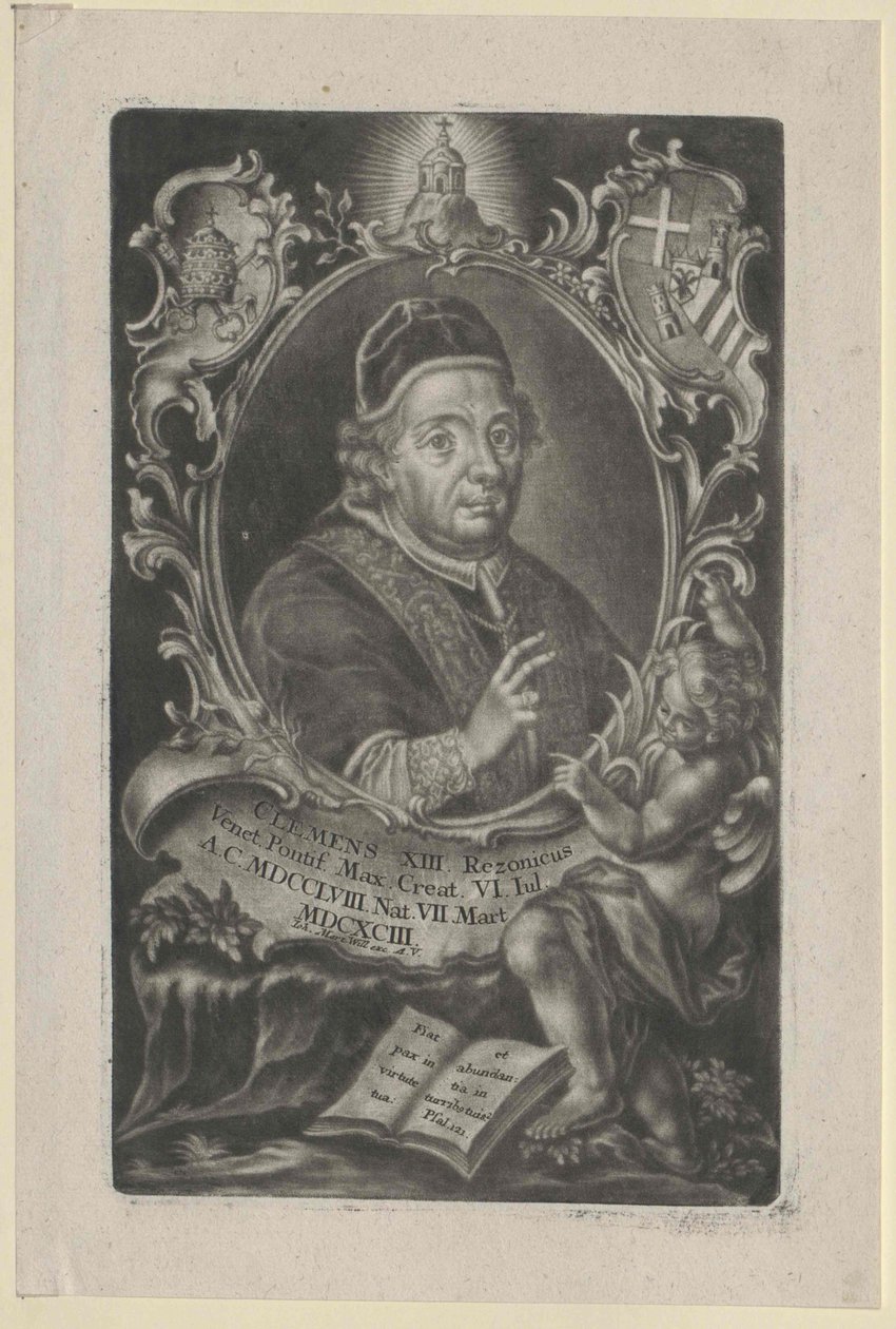 Papa Clemente XIII (impressão) de Artist Unknown