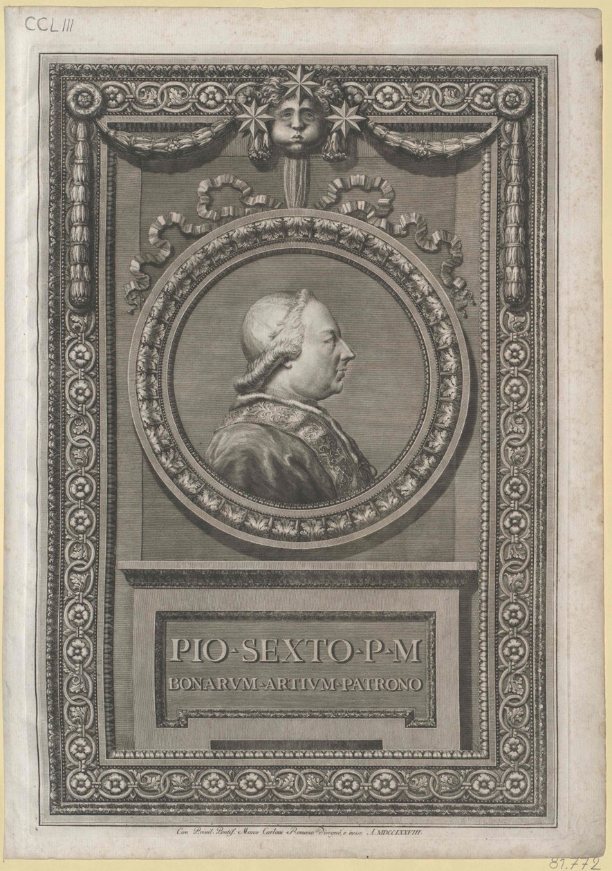 Papa Pio VI (imprimir) de Artist Unknown