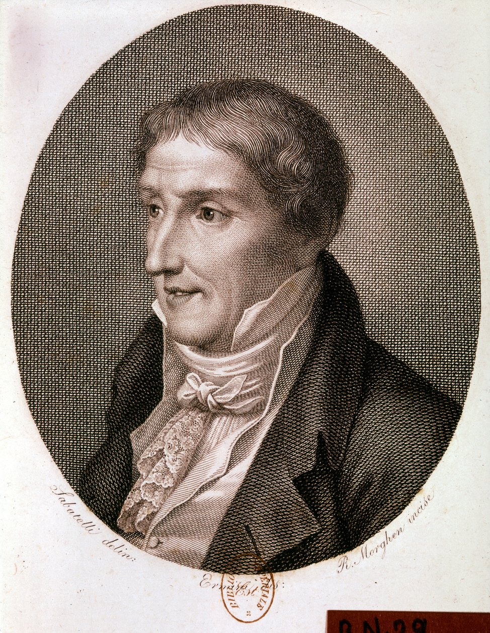 Retrato de Alessandro Volta (gravura) de Artist Unknown