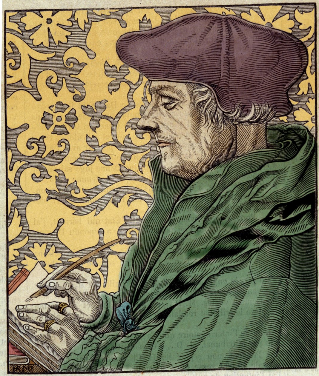 Retrato de Didier Erasme (Erasmo de Roterdão) (1469 - 1536), humanista holandês. de Artist Unknown