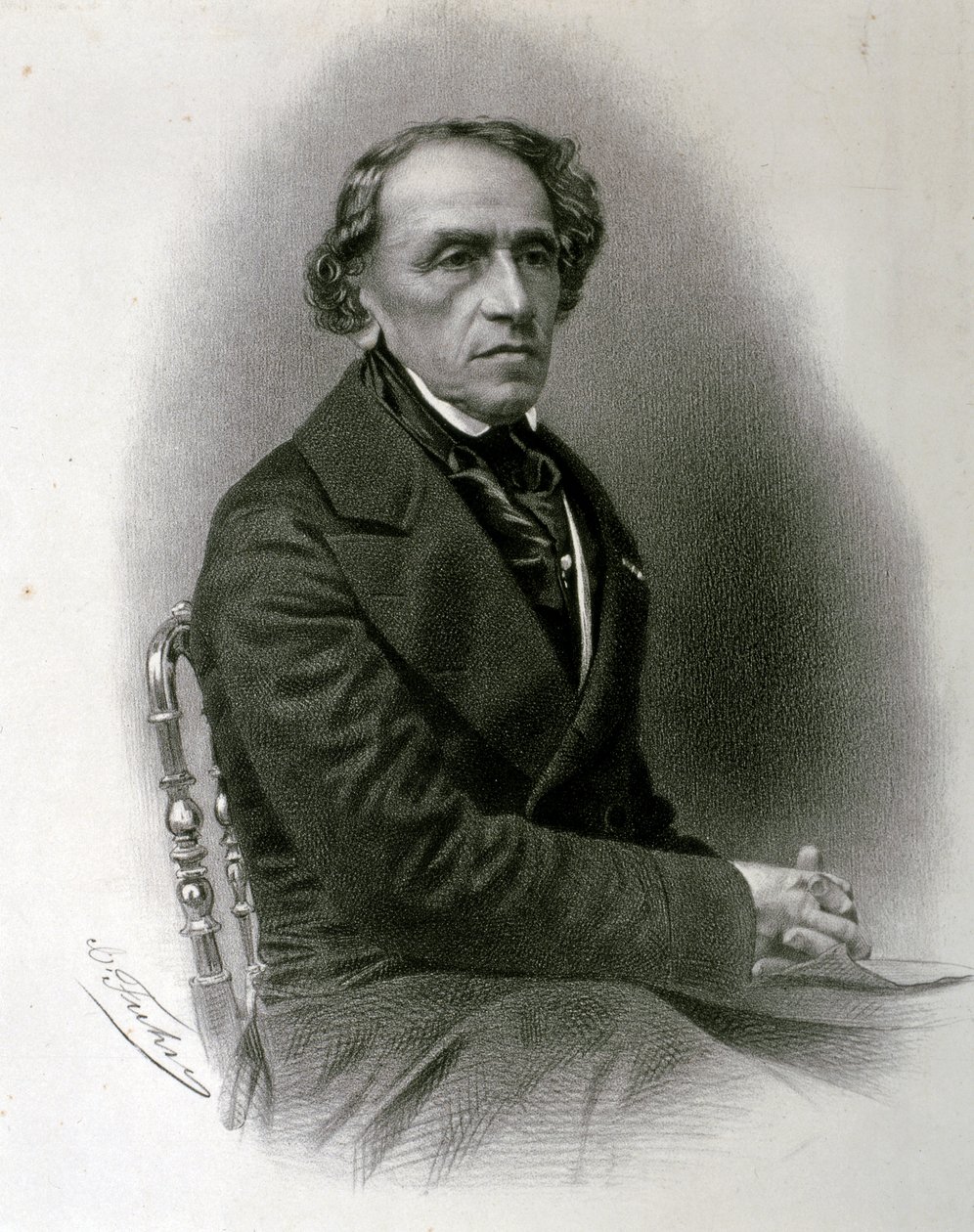 Retrato de Giacomo Mayerbeer (gravura) de Artist Unknown