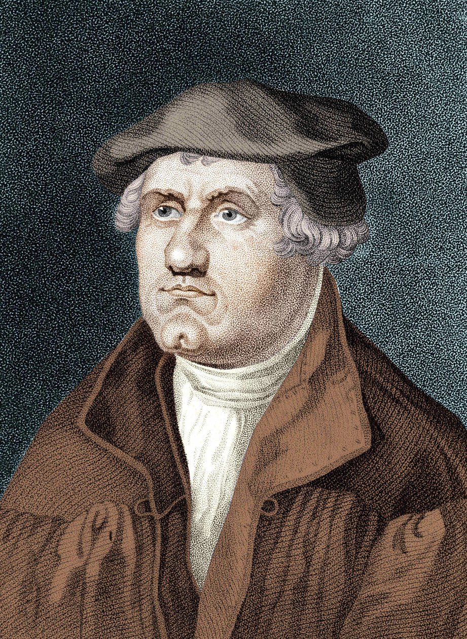 Retrato de Martinho Lutero - Gravura, n.d. de Artist Unknown