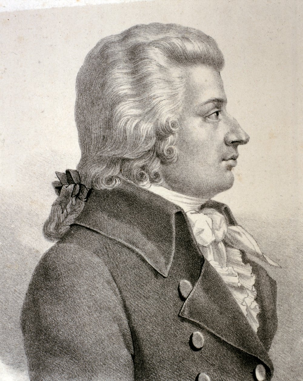 Retrato de Wolfgang Amadeus Mozart (gravura) de Artist Unknown