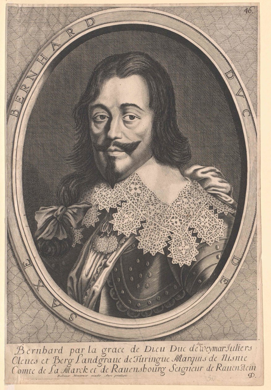 Príncipe da Casa de Saxe-Weimar Bernard (impressão) de Artist Unknown