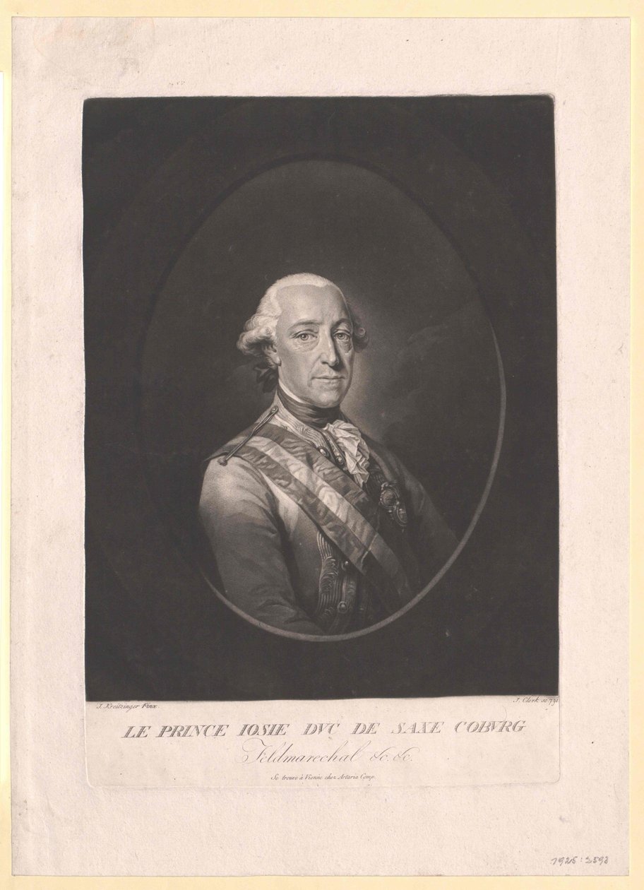Príncipe de Saxe Coburg-Saalfeld Frederic Josiah de Artist Unknown