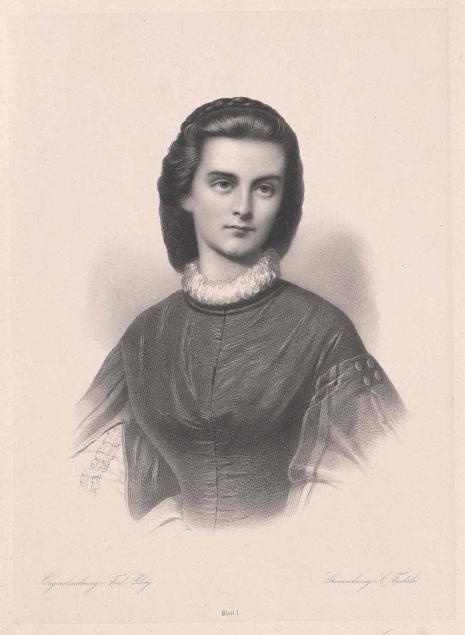 Princesa na Baviera-Gelnhausen Marie (impressão) de Artist Unknown