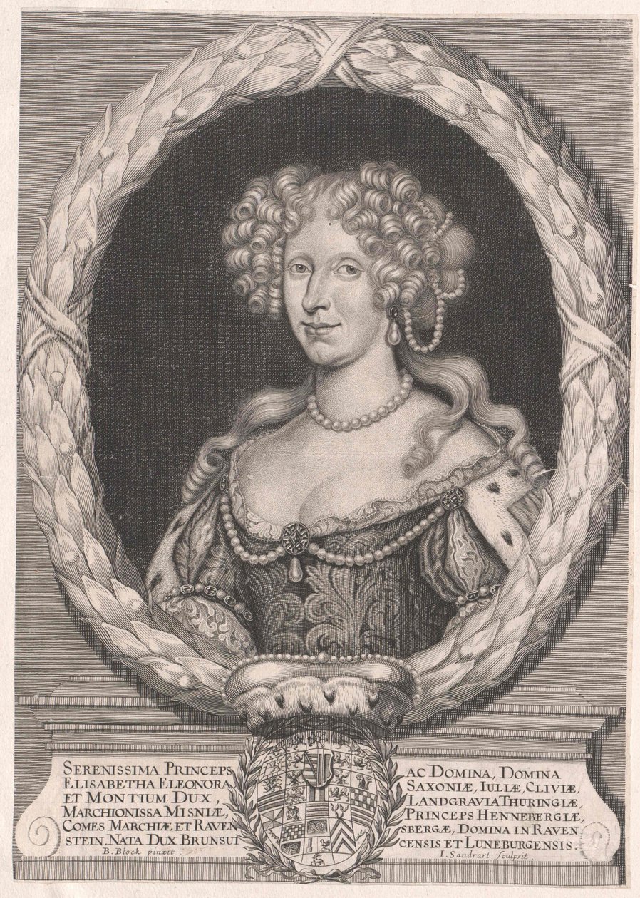 Princesa do Brunswick-Wolfenbuettel Elisabeth Eleanor (impressão) de Artist Unknown