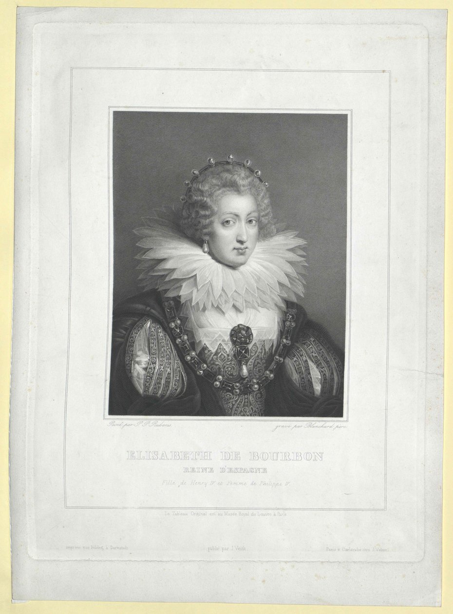 Princesa de França Elisabeth (impressão) de Artist Unknown