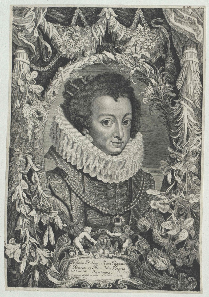 Princesa de França Elisabeth (impressão) de Artist Unknown