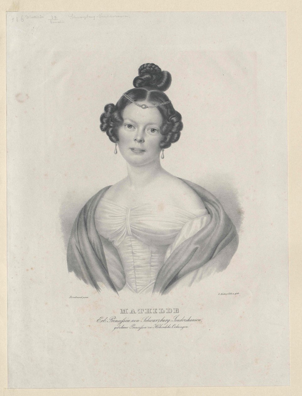 Princesa de Hohenlohe-Oehringen Mathilde de Artist Unknown