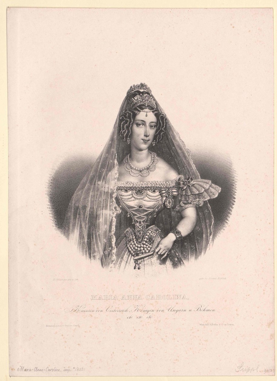 Princesa da Saboia-Sardenha Maria Anna de Artist Unknown