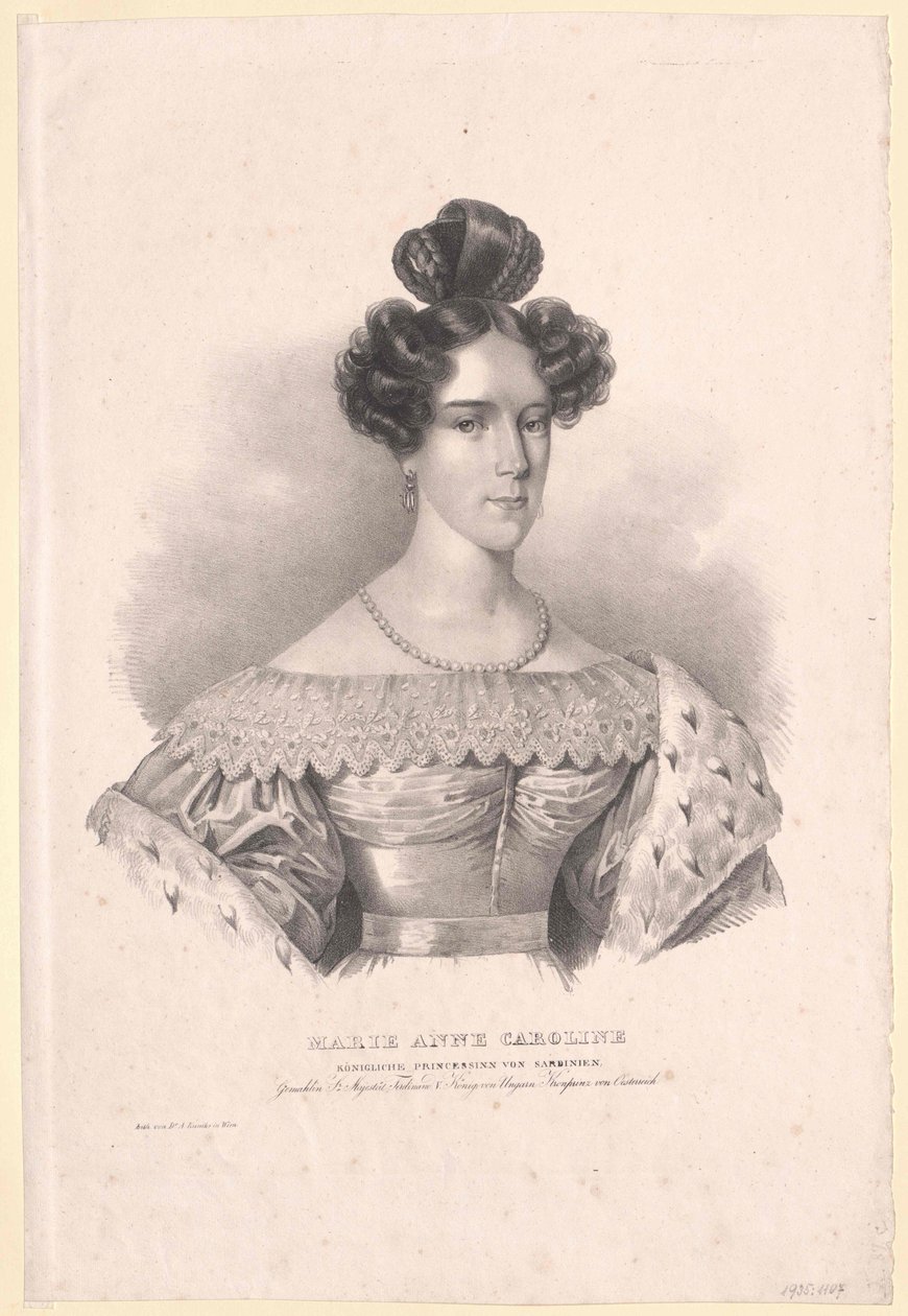 Princesa da Saboia-Sardenha Maria Anna de Artist Unknown