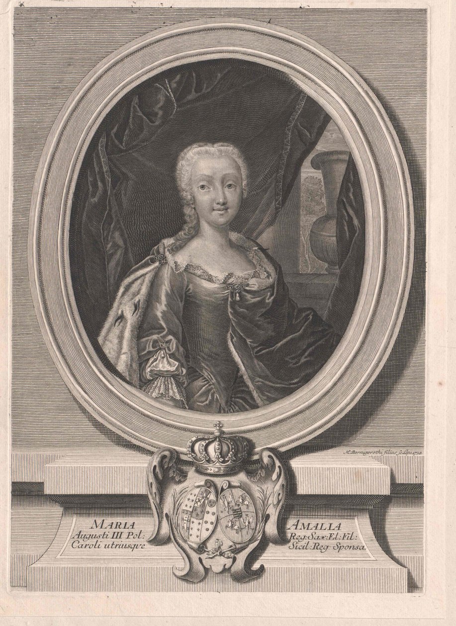 Princesa da Saxónia Marie Amalie de Artist Unknown
