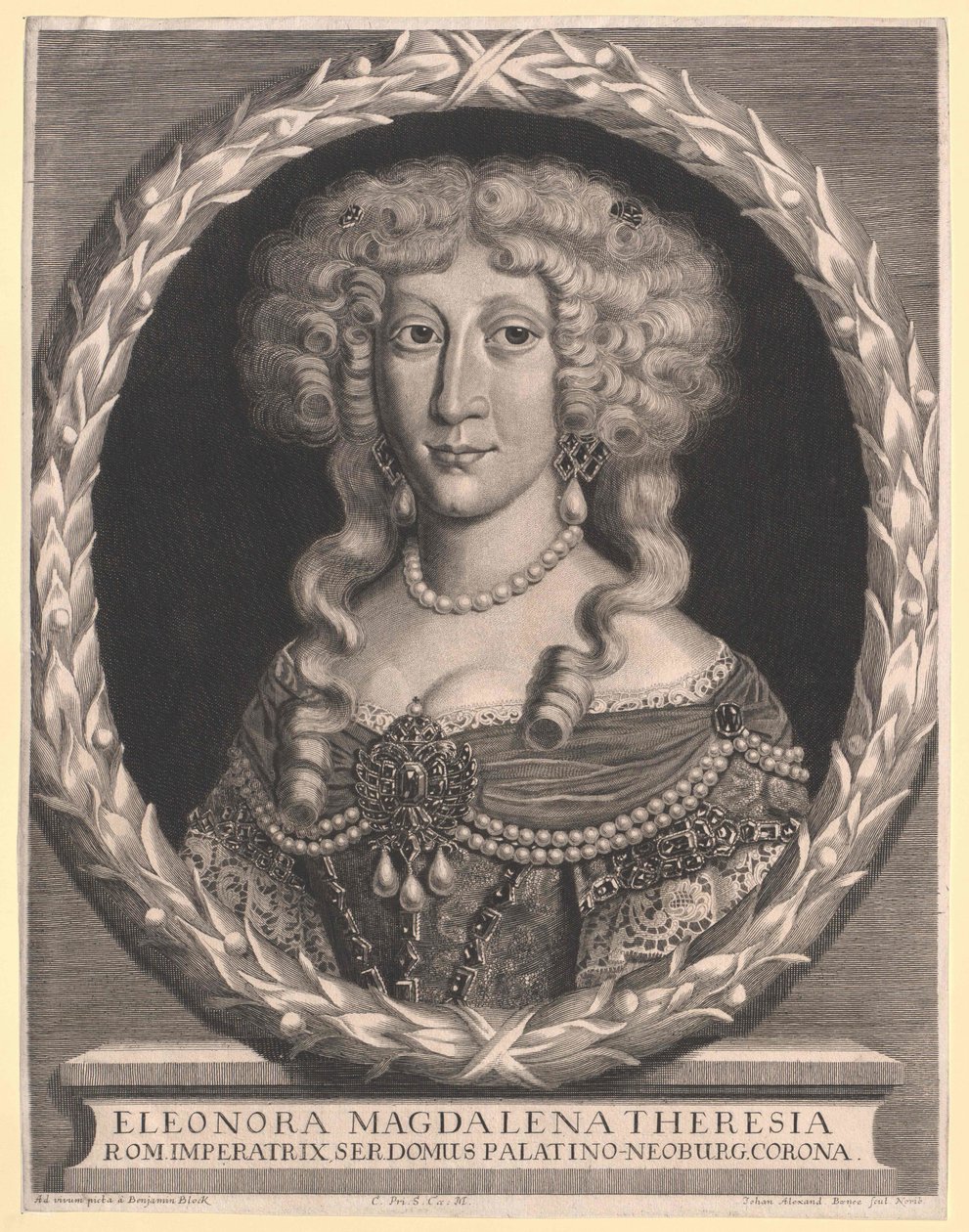 Princesa do palácio Eleonora Magdalene Theresia de Artist Unknown