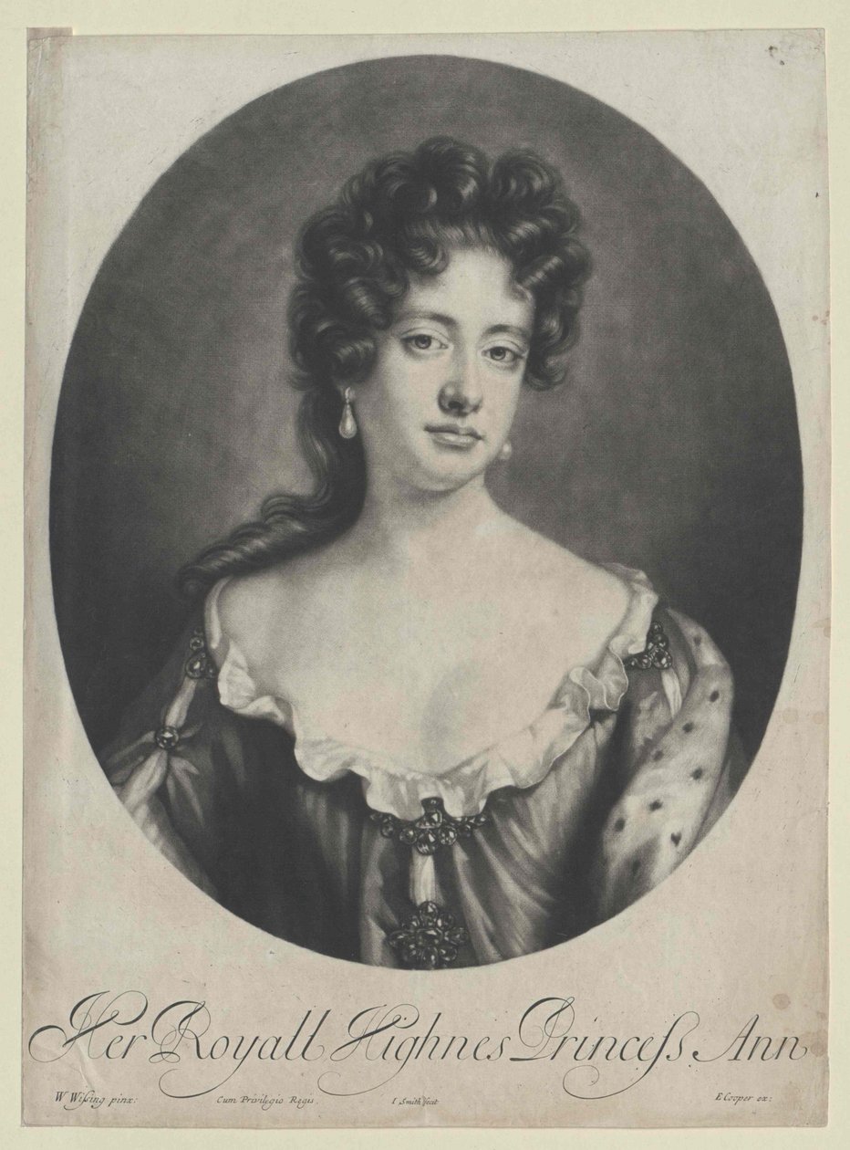 Rainha de Inglaterra Ana (impressão) de Artist Unknown
