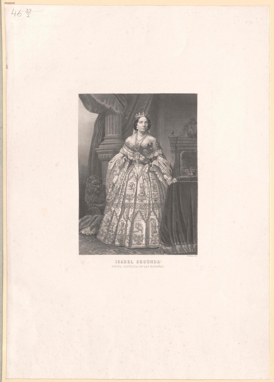 Rainha de Espanha Isabel II de Artist Unknown
