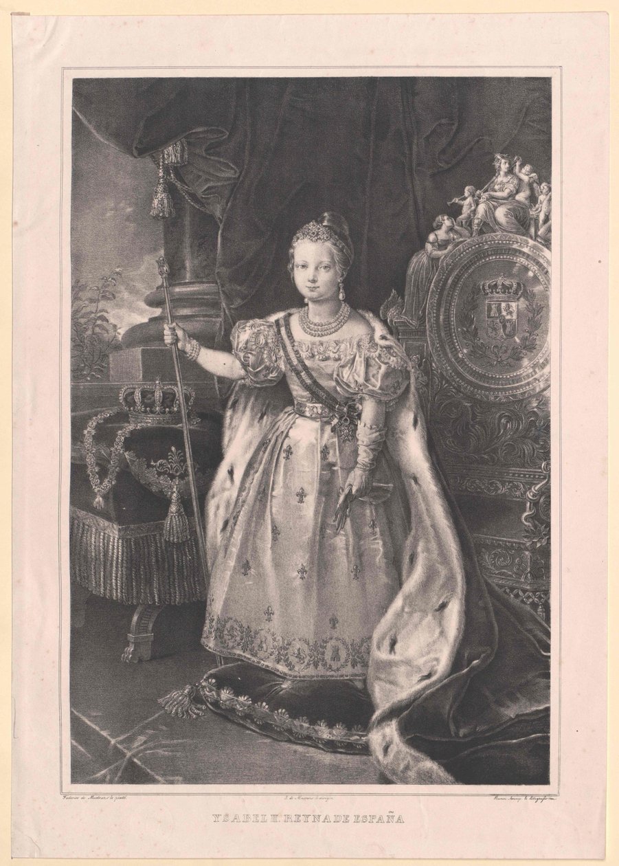 Rainha de Espanha Isabel II de Artist Unknown