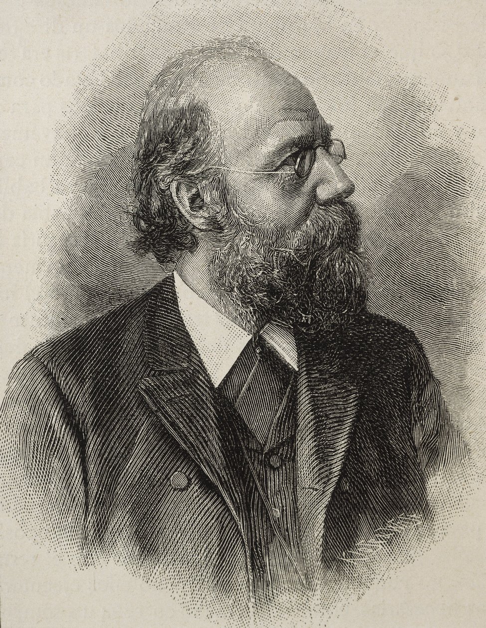 RICKERT, Heinrich (1863-1936). Filósofo alemão, um dos principais neo-kantianos. Gravura de Artist Unknown