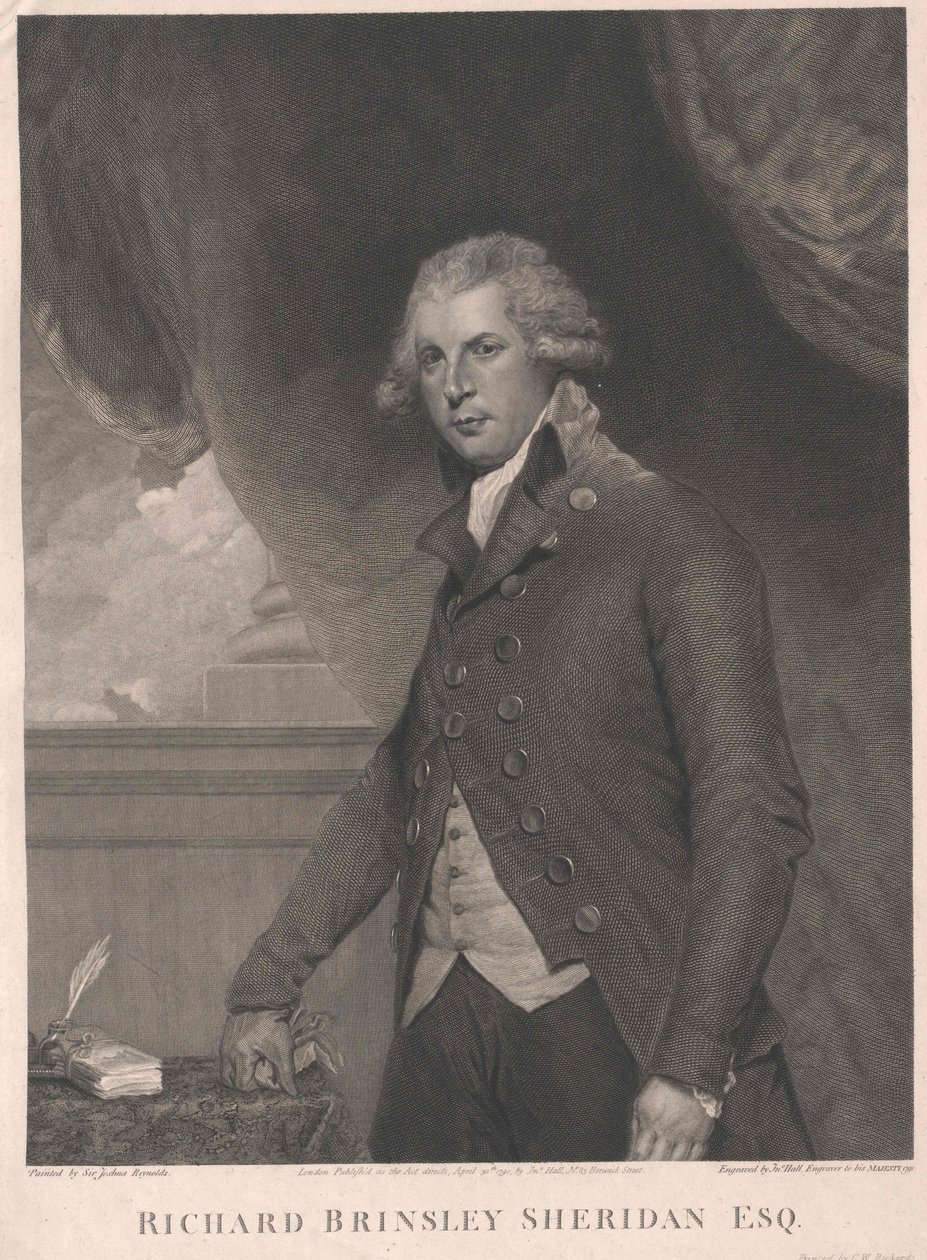 Richard Brinsley Sheridan de Artist Unknown