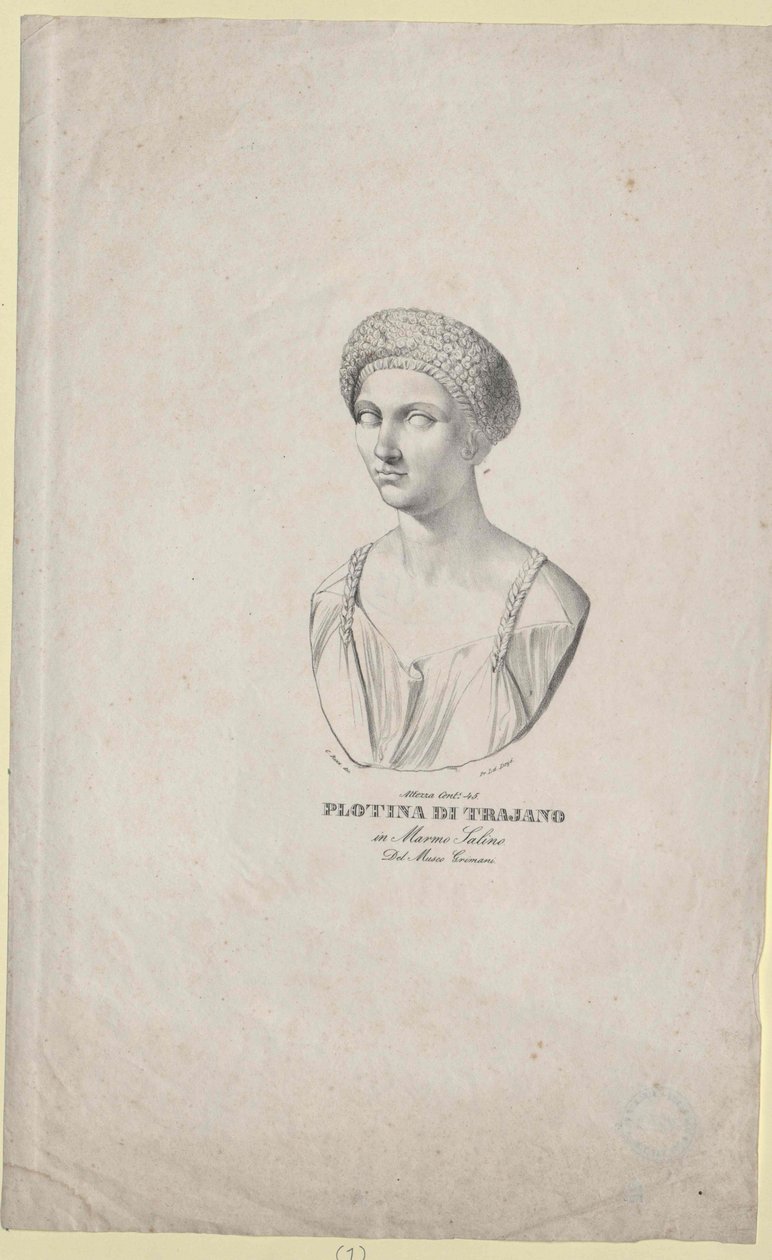 Imperatriz romana Plotina de Artist Unknown