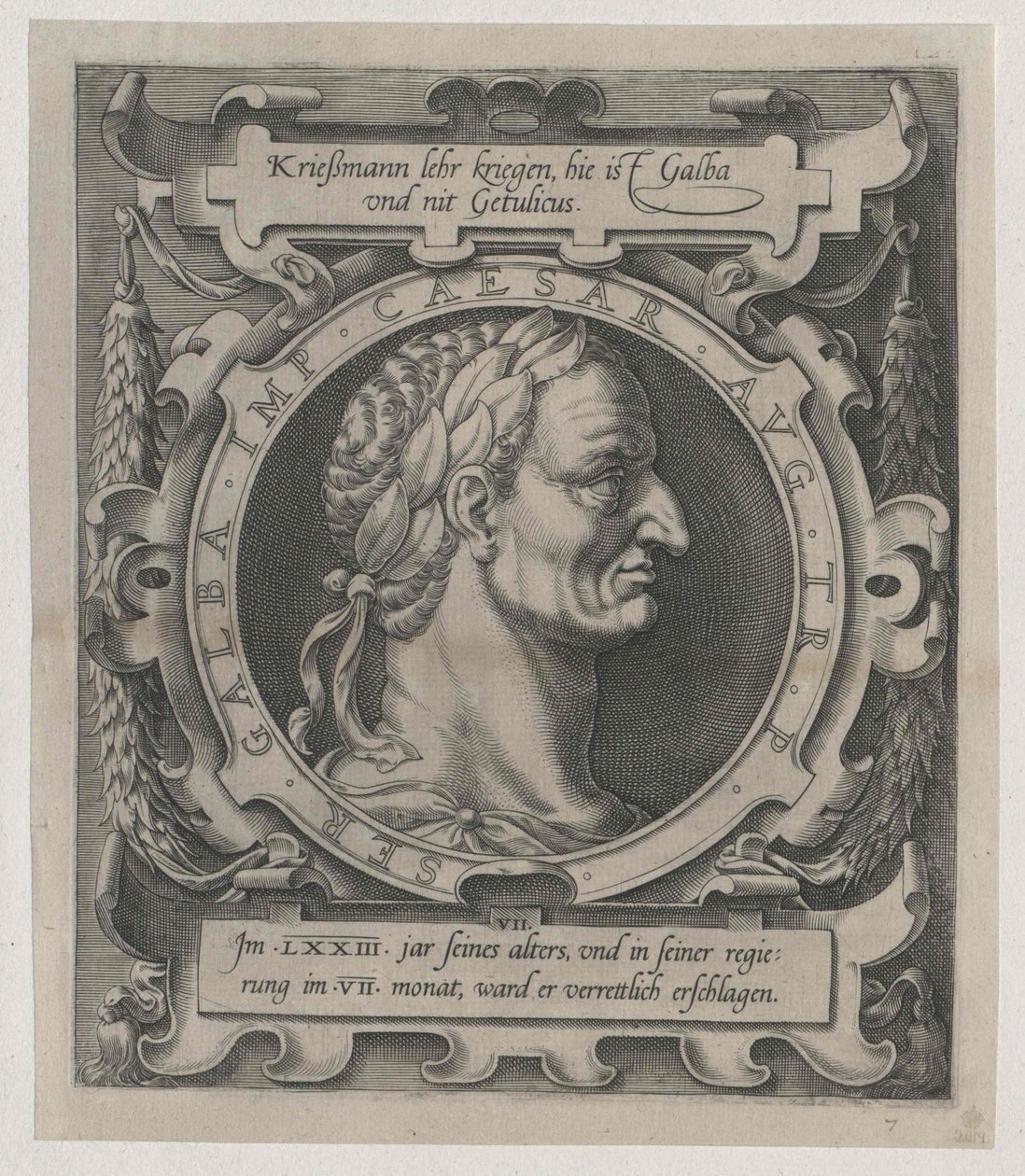 Imperador romano Galba (impressão) de Artist Unknown