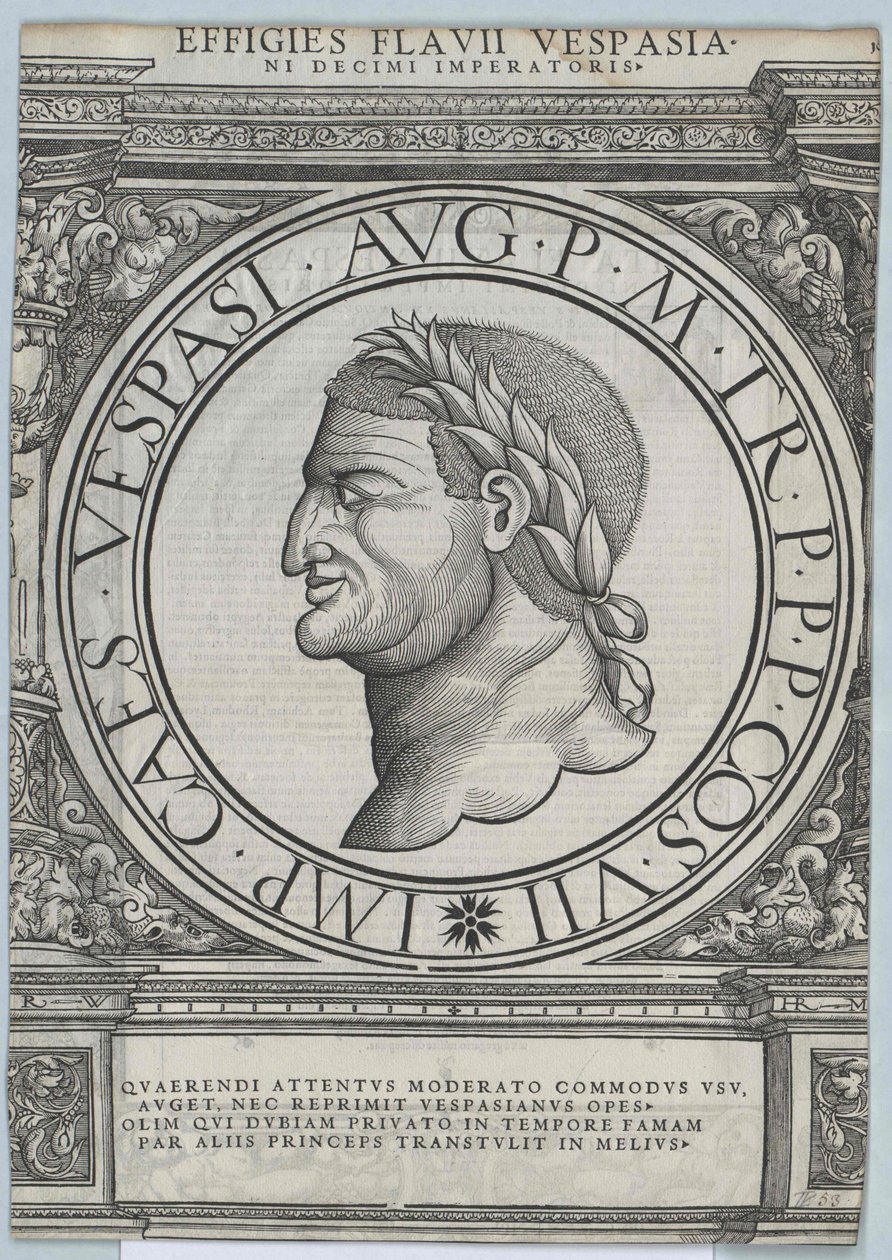 Imperador romano Vespasiano de Artist Unknown