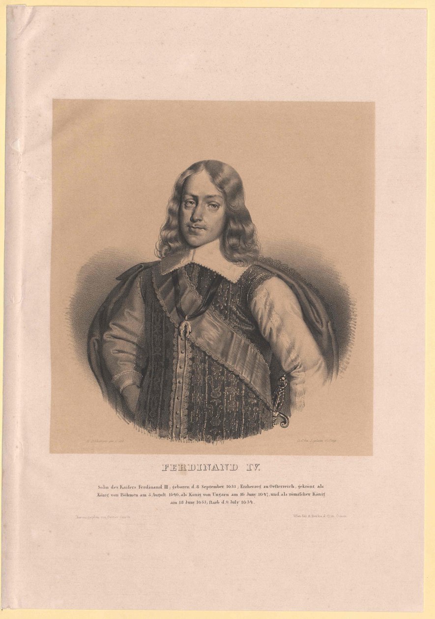 O rei romano Fernando IV de Artist Unknown