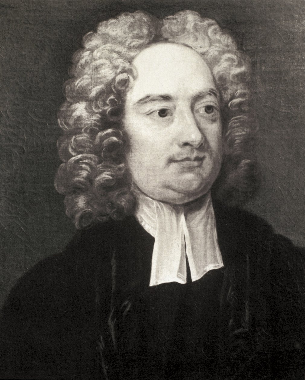 SWIFT, Jonathan (1667-1745). Clérigo irlandês e escritor satírico. Retrato como reitor da Catedral de São Patrício de Dublin segundo pintura de Charles Jervas (1675-1739). Gravura. Coleção particular de Artist Unknown