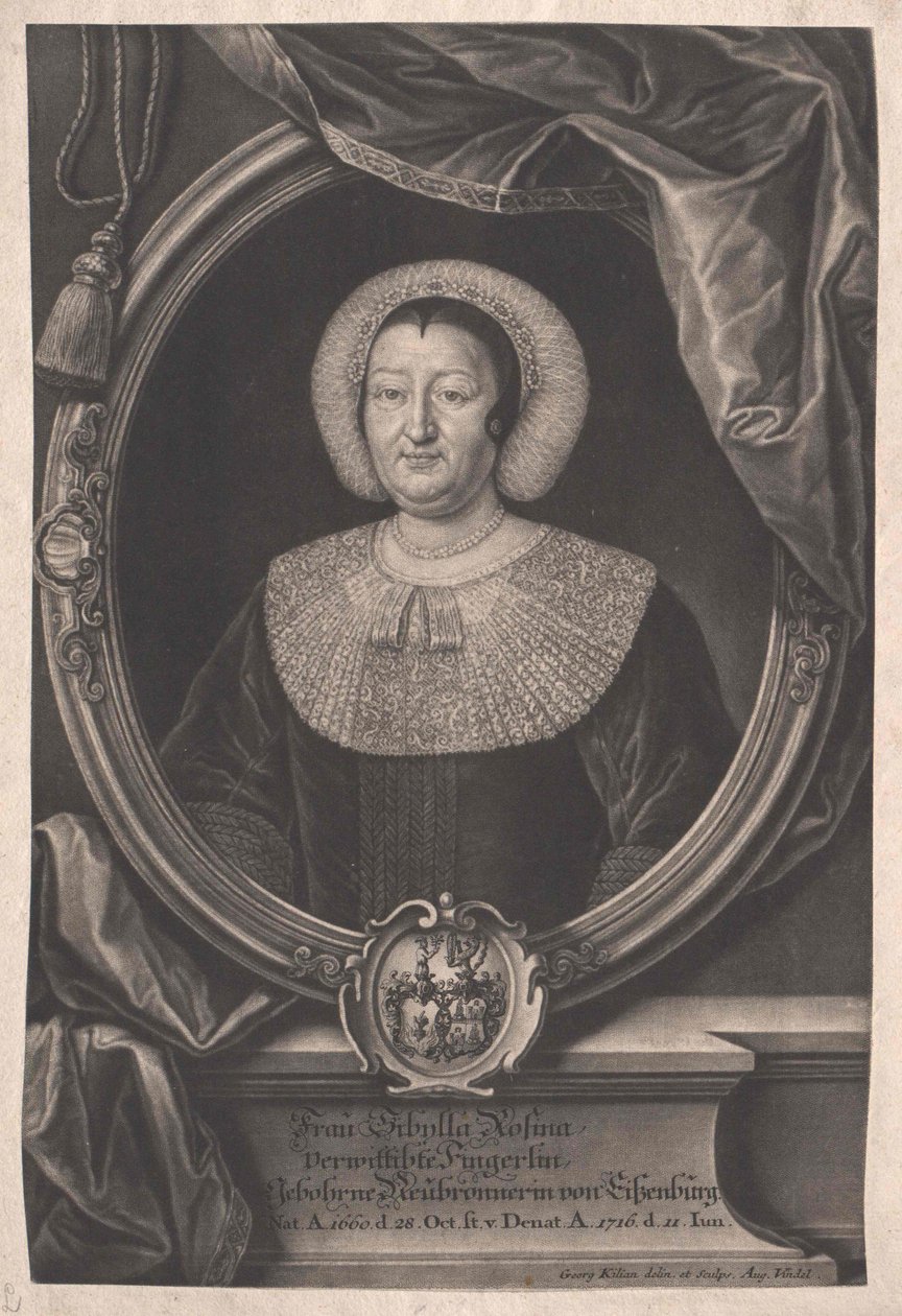 Sibylla Rosina Neubronner (impressão) de Artist Unknown