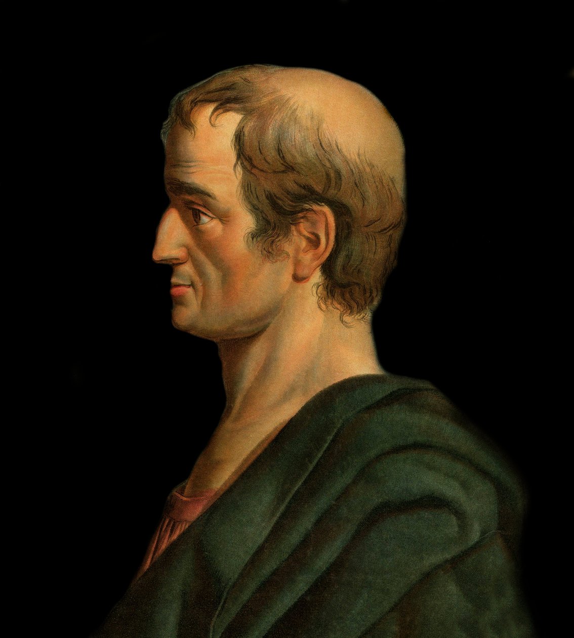 Sólon, advogado, poeta e comerciante grego - Retrato de Sólon, legislador e poeta de Atenas de Artist Unknown