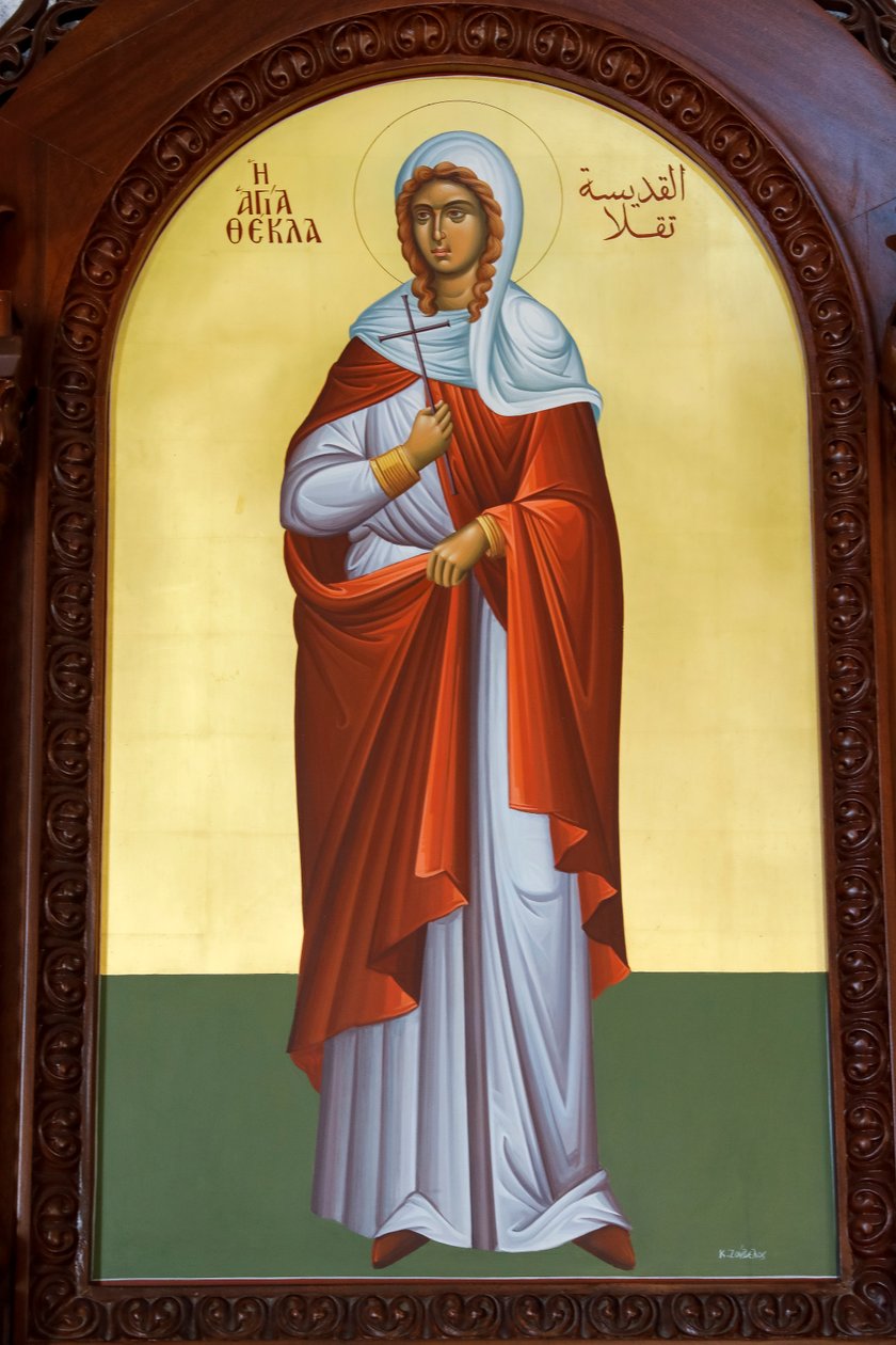 Ícone de Santa Tecla. Catedral, Harissa, 2022 (foto) de Artist Unknown