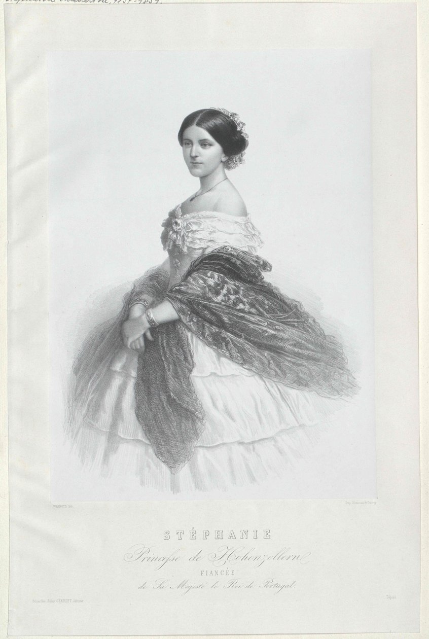 Stephanie Friederike da Casa de Hohenzollern-Sigmaringen de Artist Unknown
