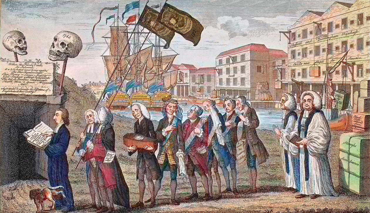 The Repeal, or the Funeral Procession of Miss America-Stamp, Londres de Artist Unknown