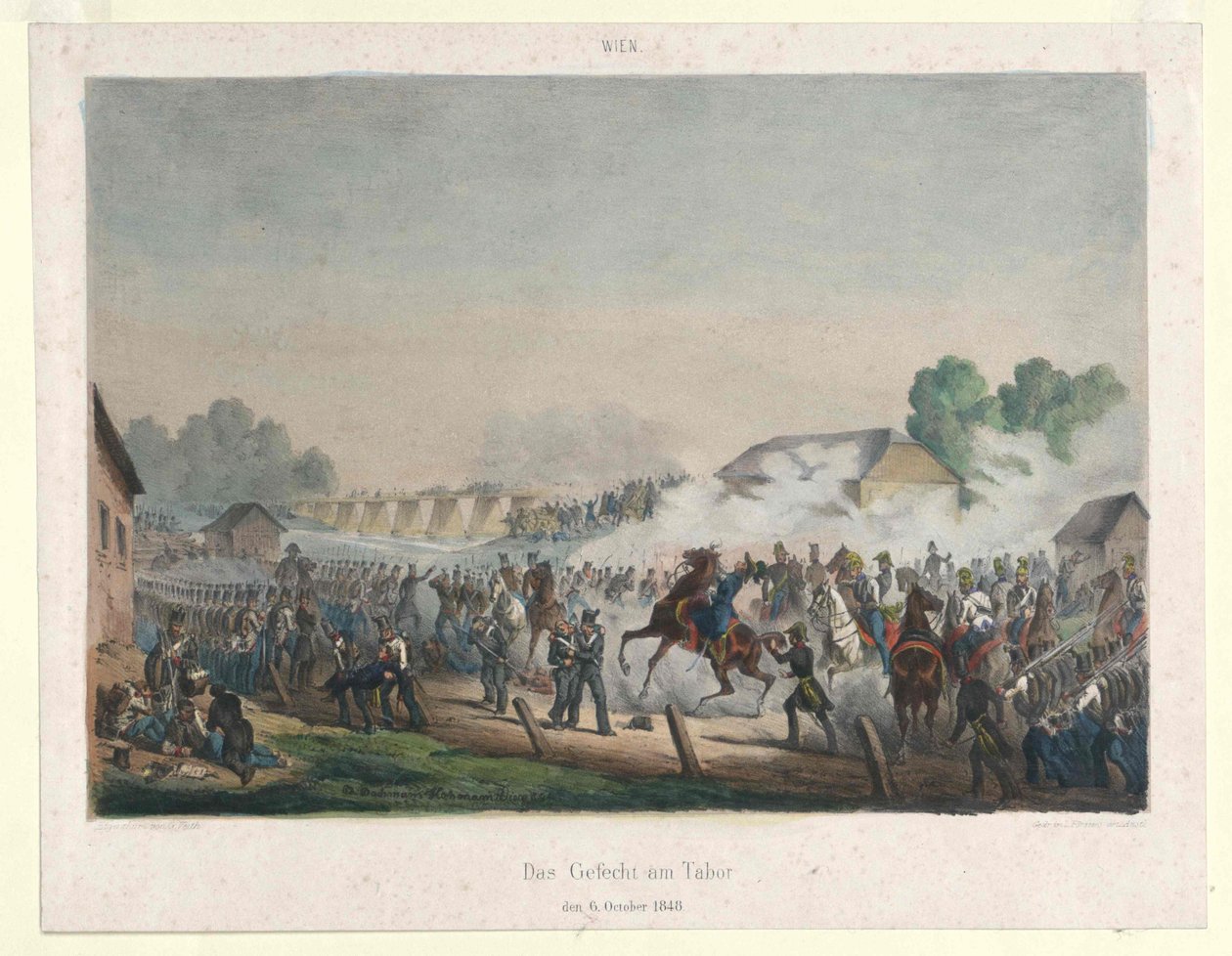 A luta em tabor a 6 de outubro de 1848 de Artist Unknown