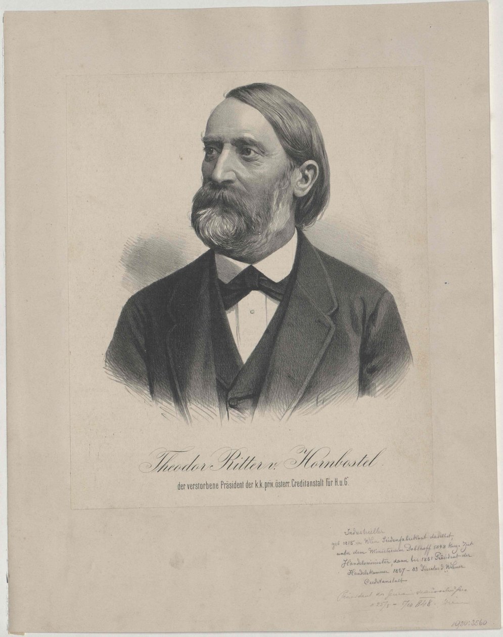 Theodor Ritter Hornbostel (impressão) de Artist Unknown