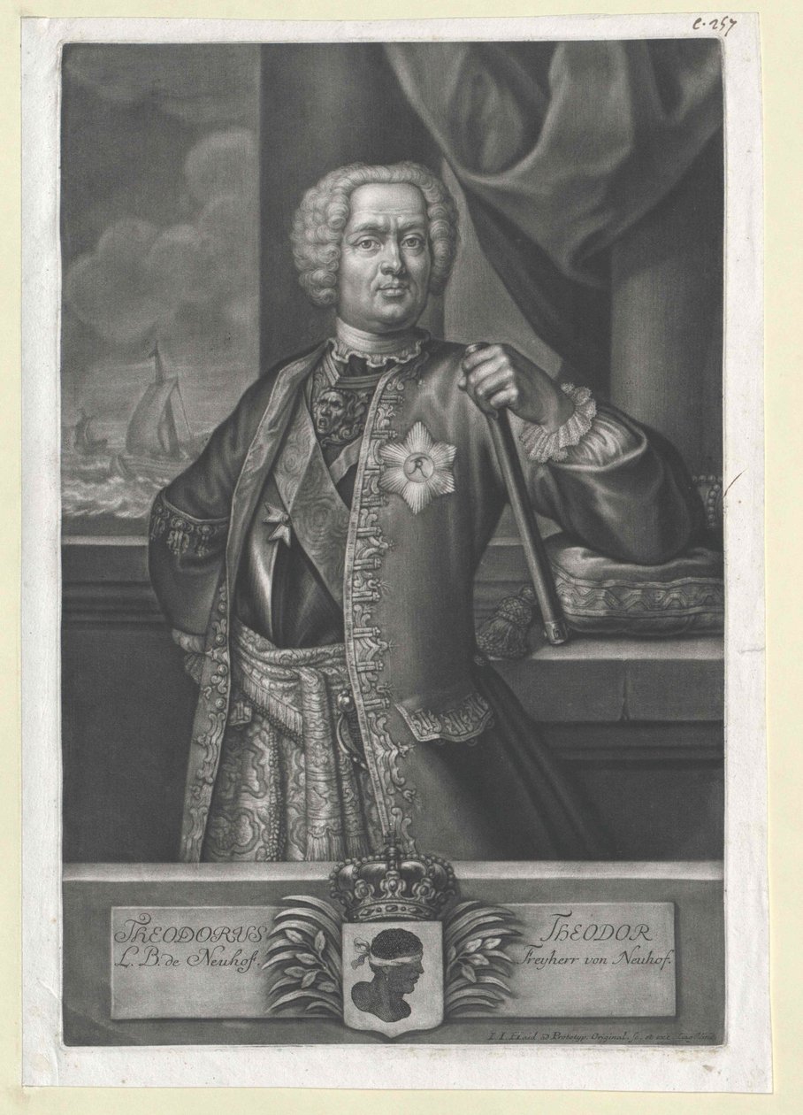 Theodor Baron Neuhof de Artist Unknown
