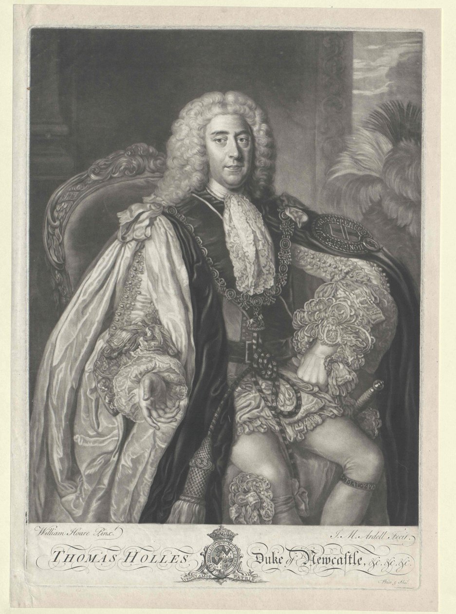 Thomas Pelham-Holles Duque de Newcastle de Artist Unknown