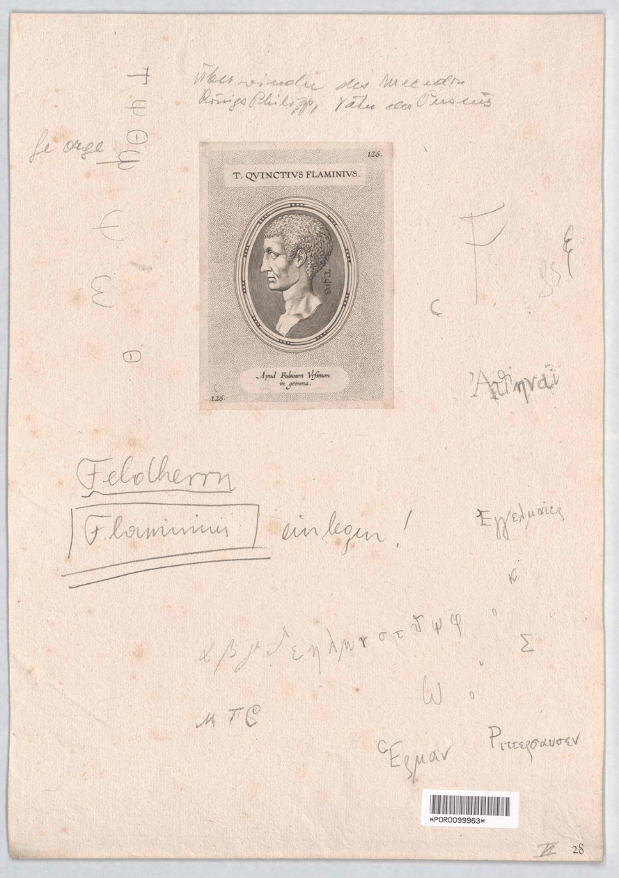 Titus Quinctius Flaminius (impressão) de Artist Unknown