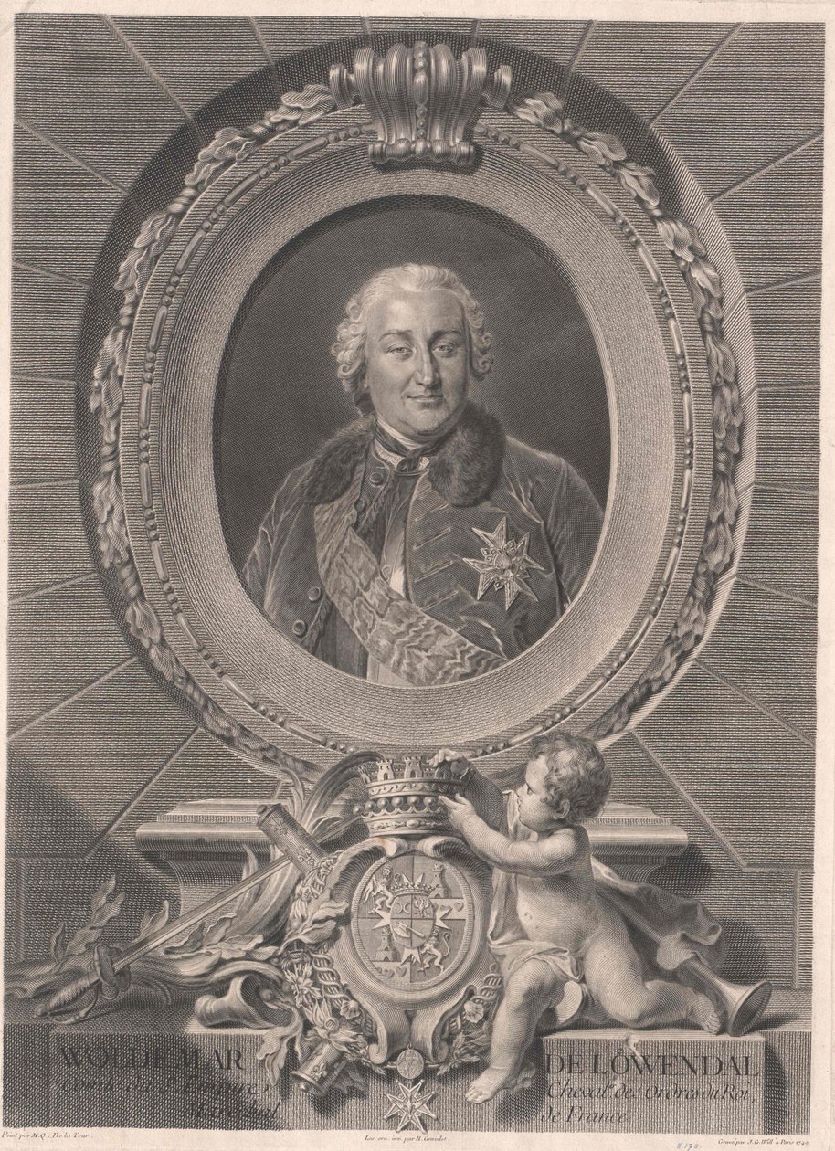 Valdemar Conde Loewendal (impressão) de Artist Unknown