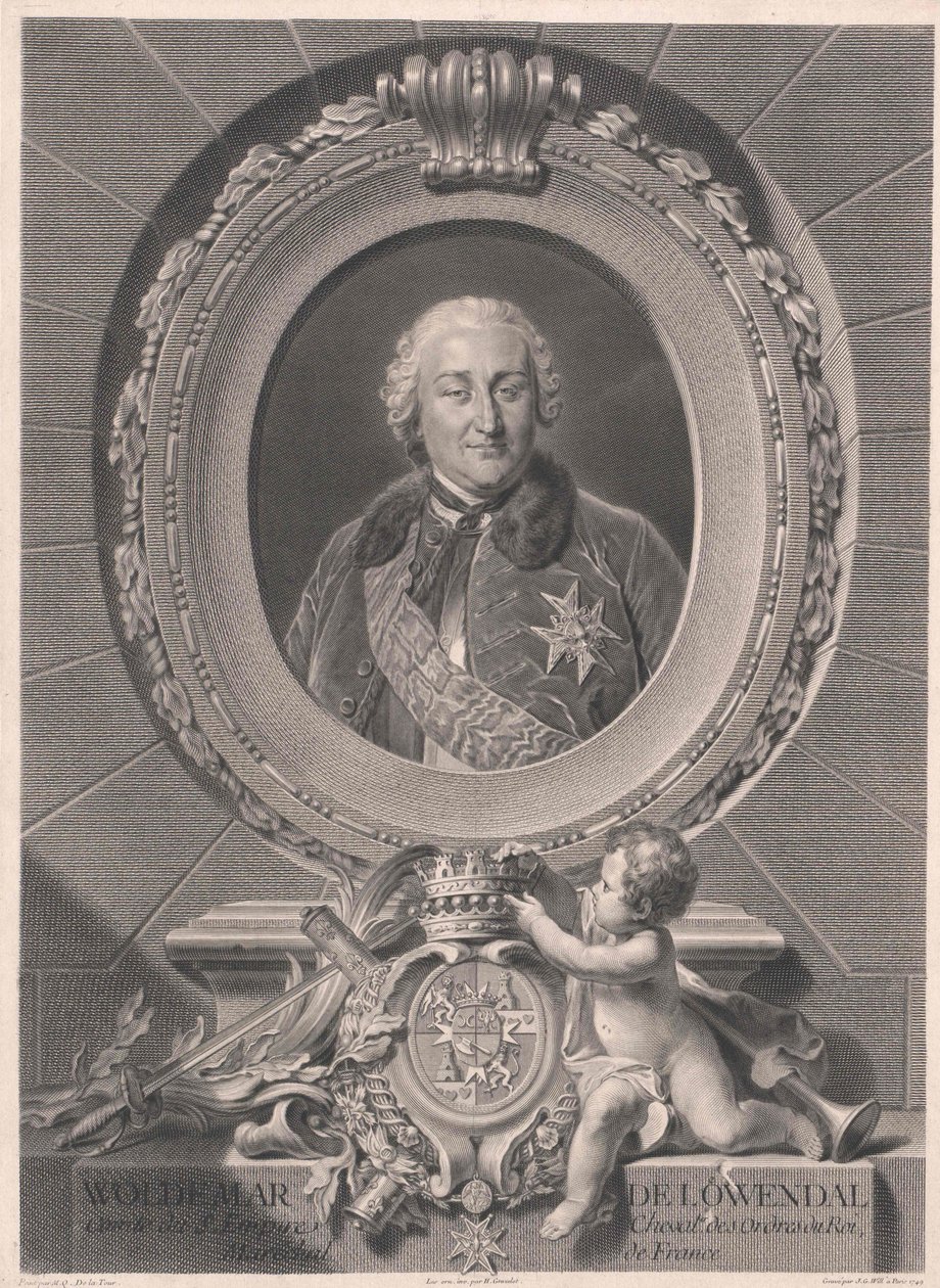 Valdemar Conde Loewendal (impressão) de Artist Unknown