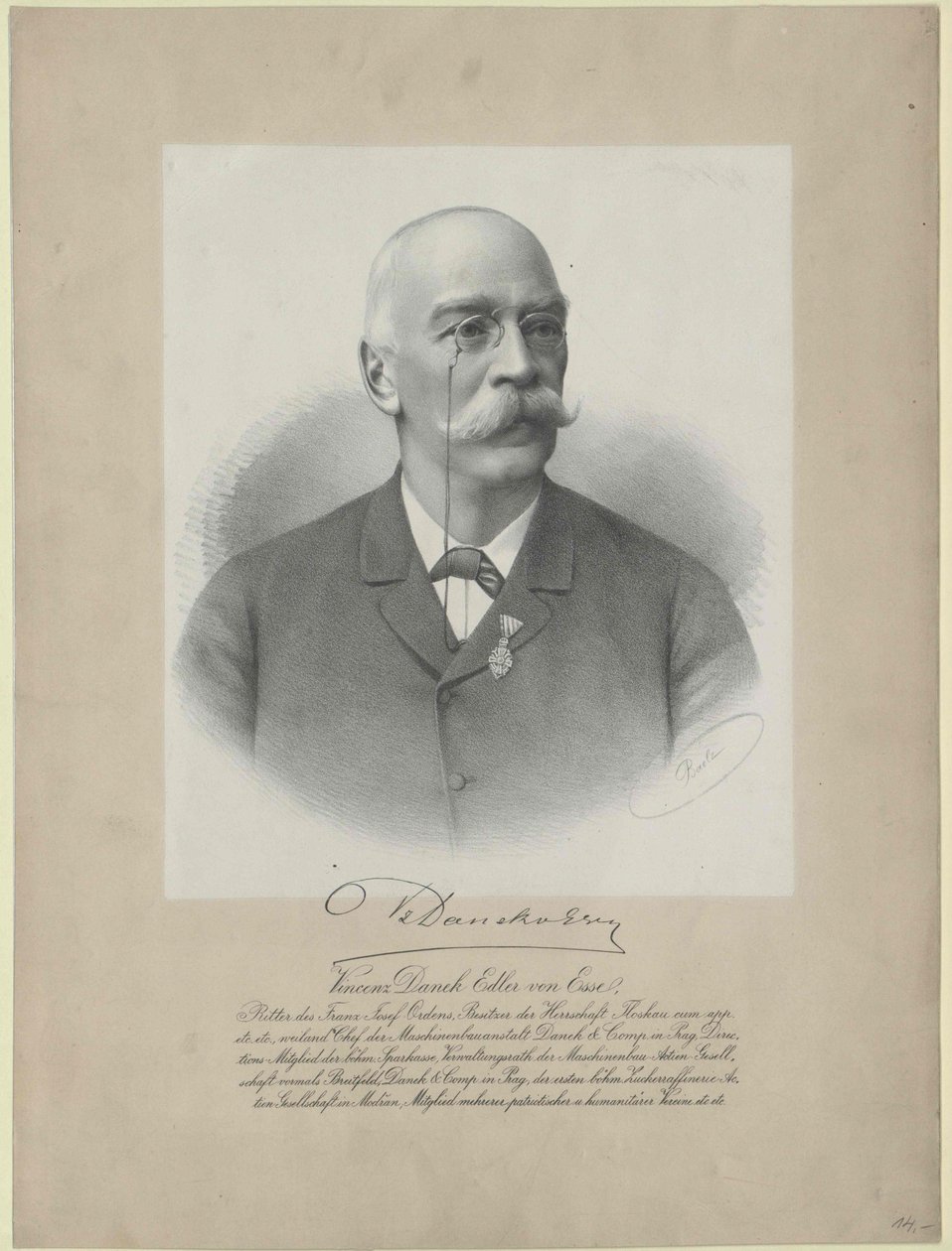 Vincent von Danek-Esse (impressão) de Artist Unknown