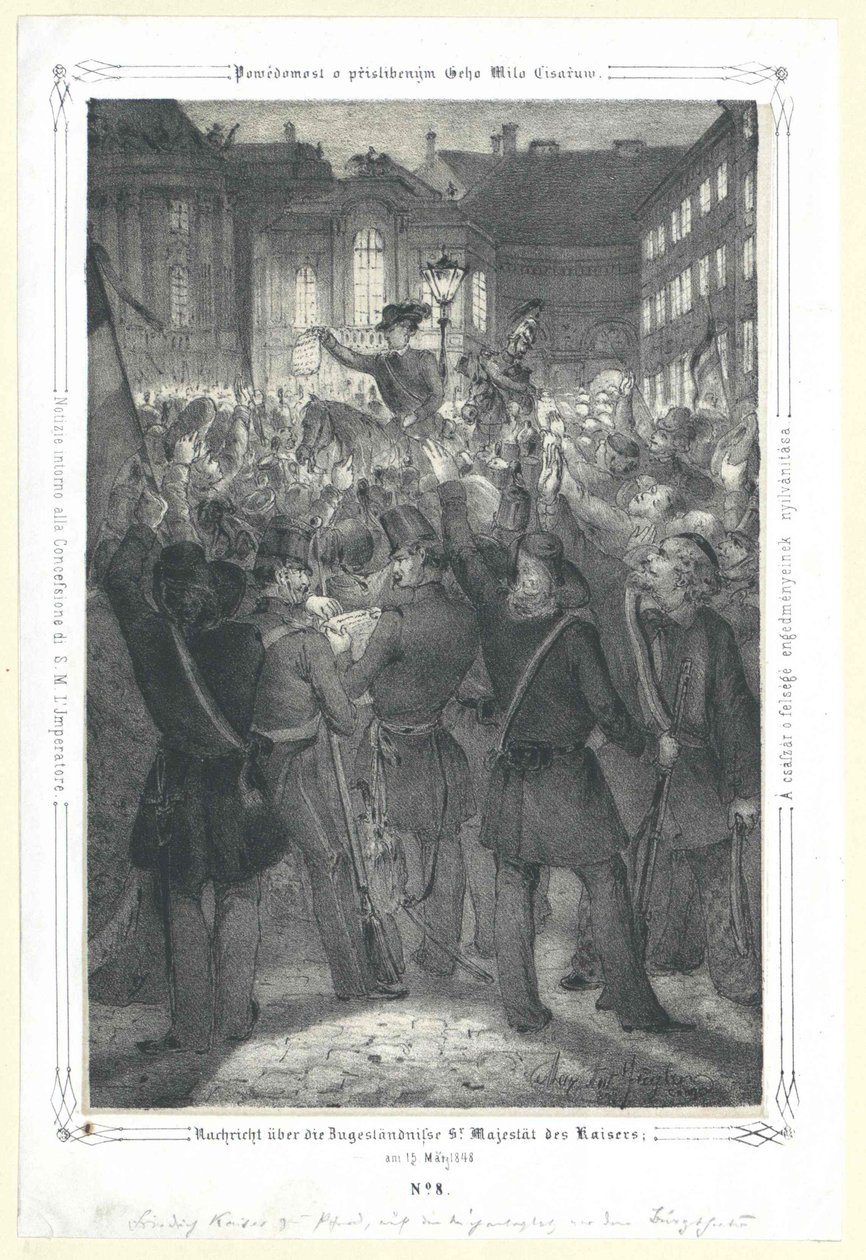 Palavra sobre a concessão de Sir majestade do imperador em 15 de maio de 1848 de Artist Unknown