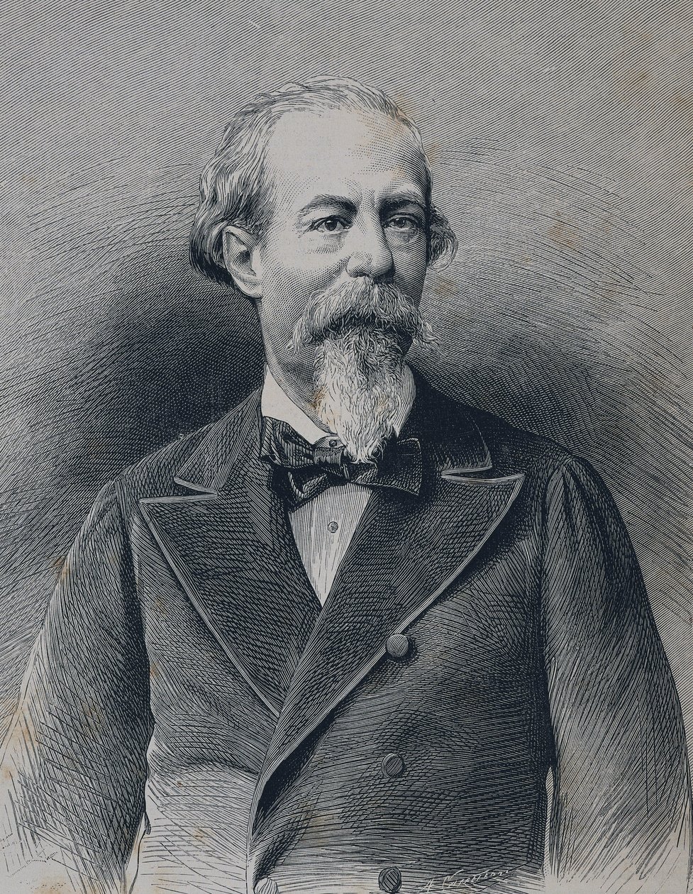 ZORRILLA Y MORAL, José (1817-1893). Poeta e dramaturgo romântico espanhol. Gravura de Artist Unknown