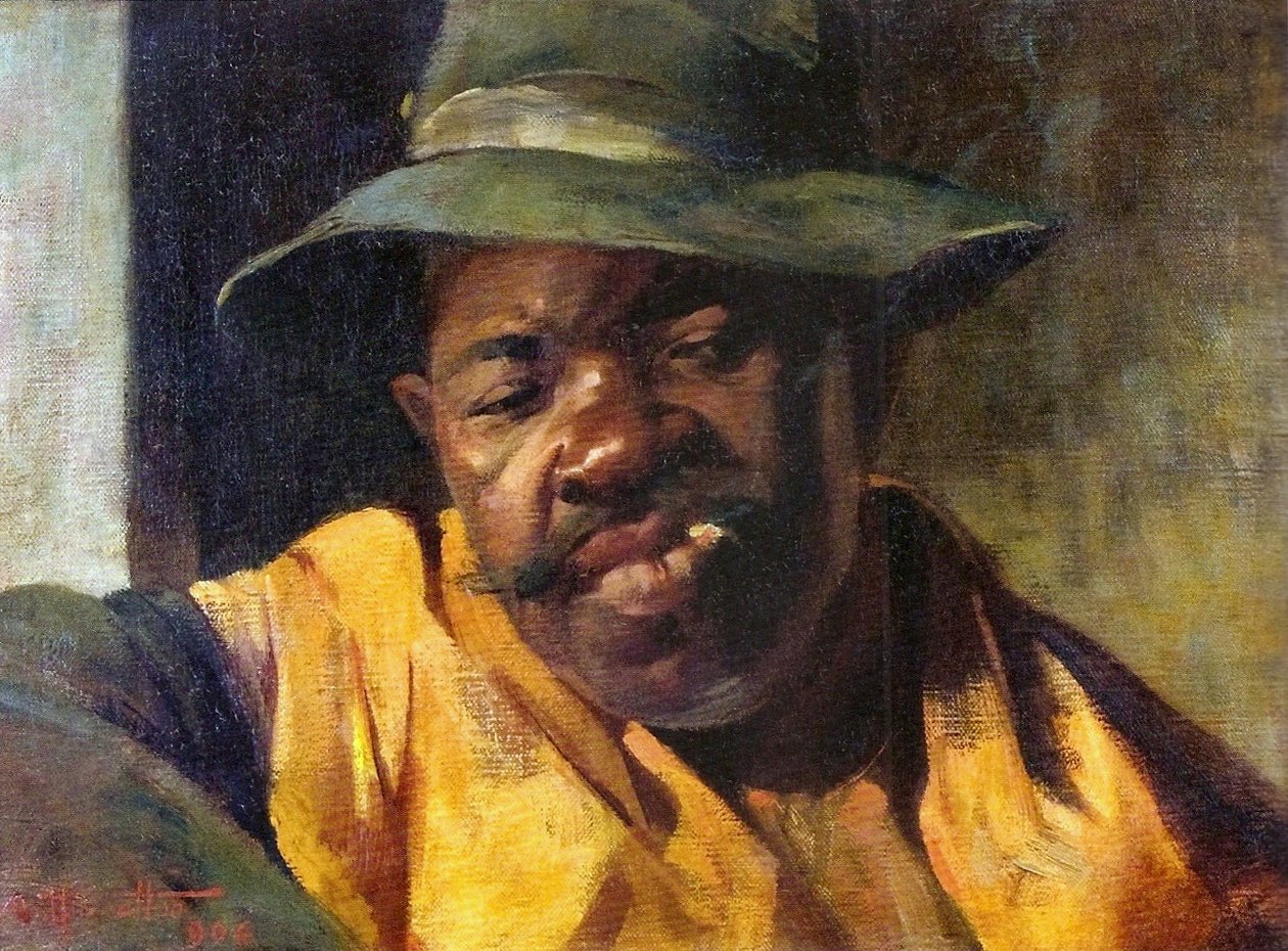 Retrato, de, um, homem preto de Artur Timoteo da Costa