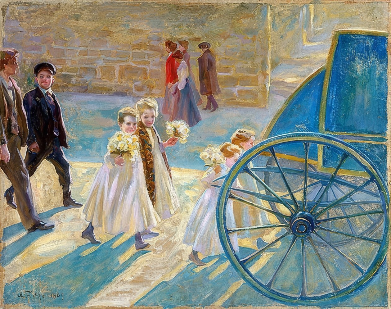 Funeral de uma criança. 1909 de Arturo Fittke