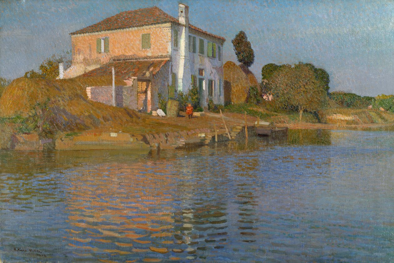 Ilha em frente de Torcello (óleo sobre tela) de Arturo Noci
