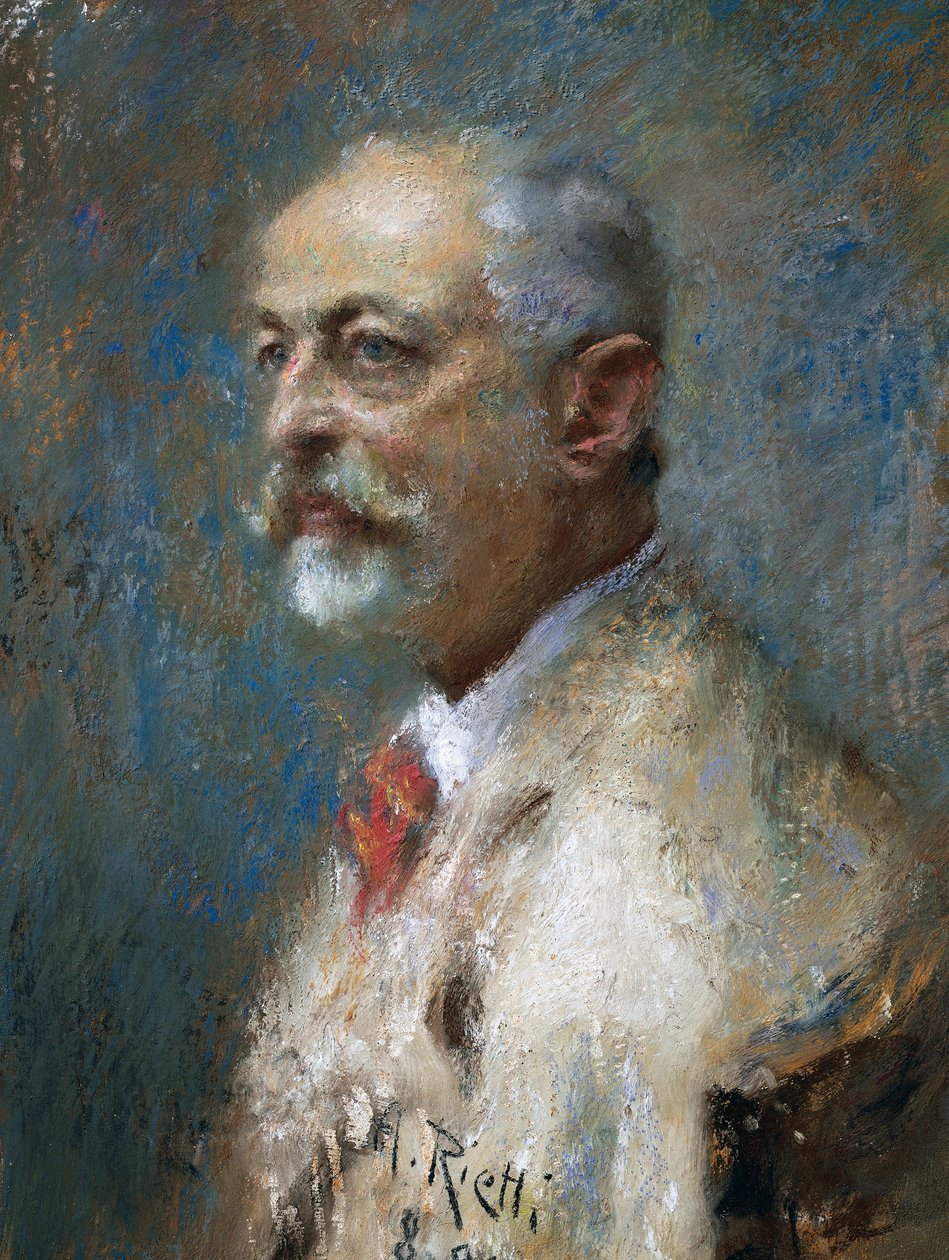 Retrato do escultor italiano Giuseppe Sartorio (1844-1922), de Arturo Rietti (1863-1943), óleo sobre tela. Itália, século XX. de Arturo Rietti